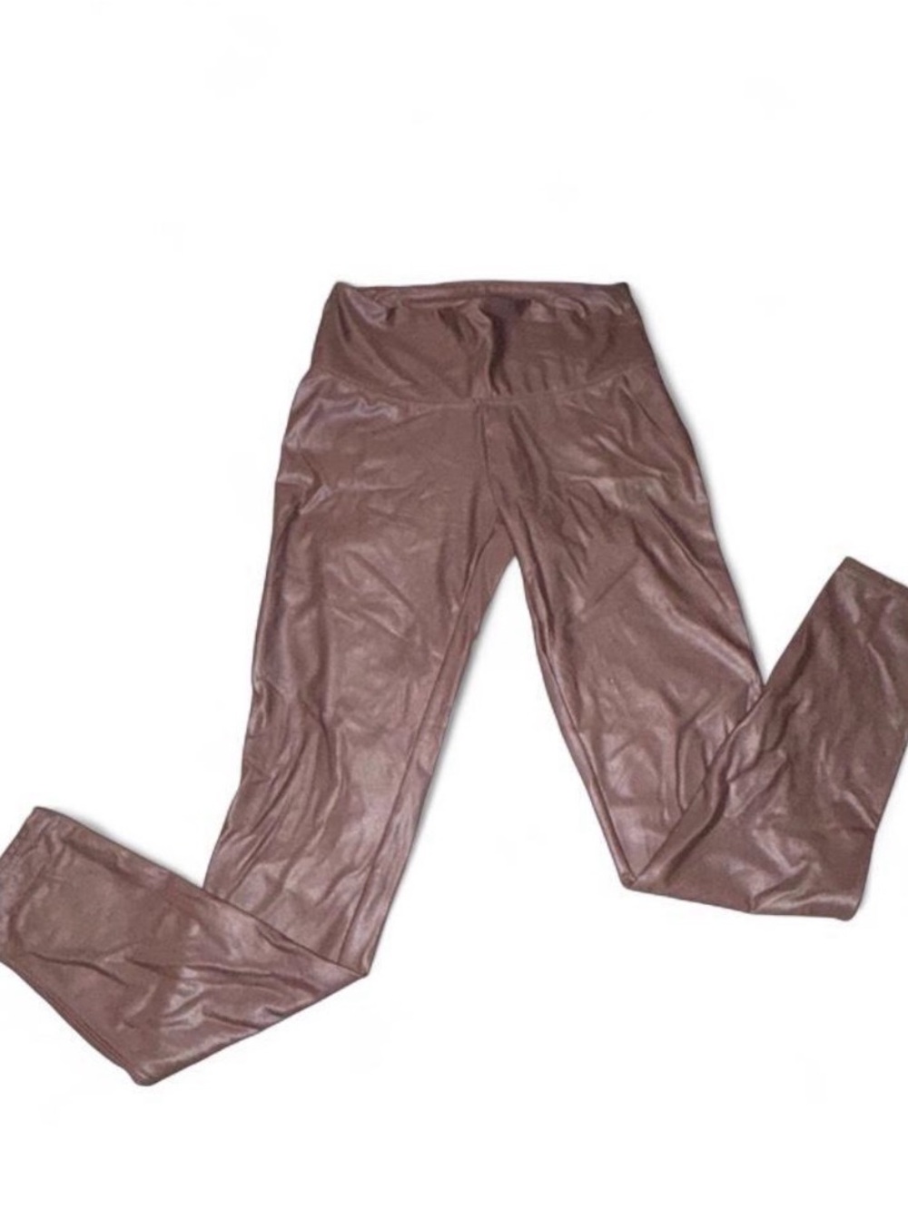 Time and Tru Faux Leather Leggings - Brown